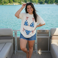 AMERICAN FLAG BIKINI TEE - SHORT SLEEVE WOMANS TEE