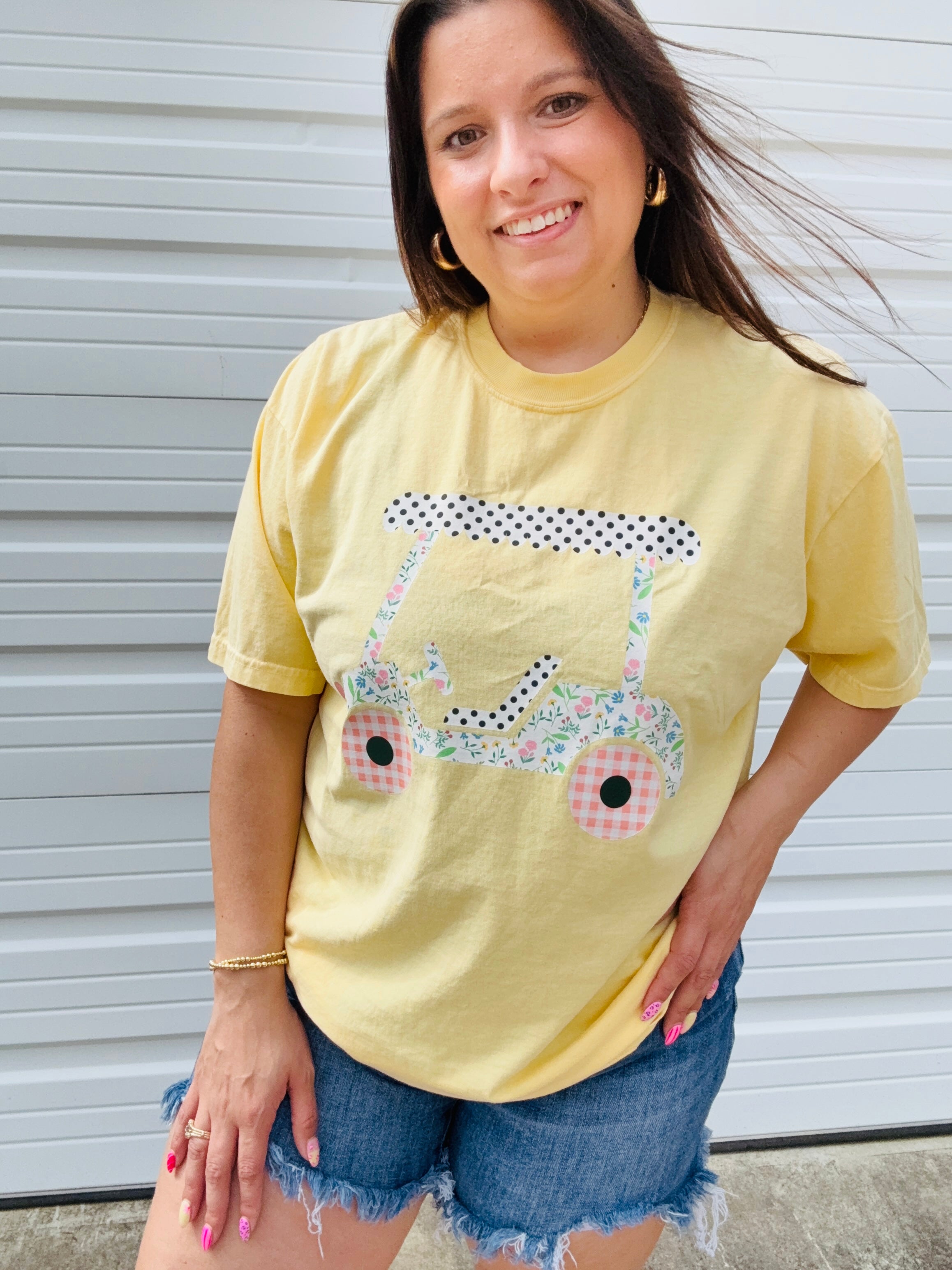 FLORAL GOLF CART - SHORT SLEEVE